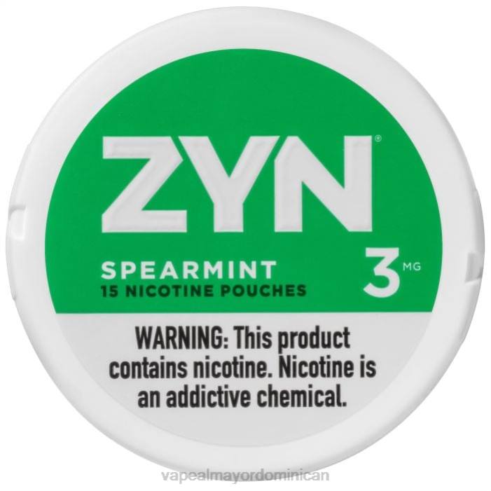 X82D25 - vapeo al por mayor menta verde ZYN bolsa de nicotina 3 mg
