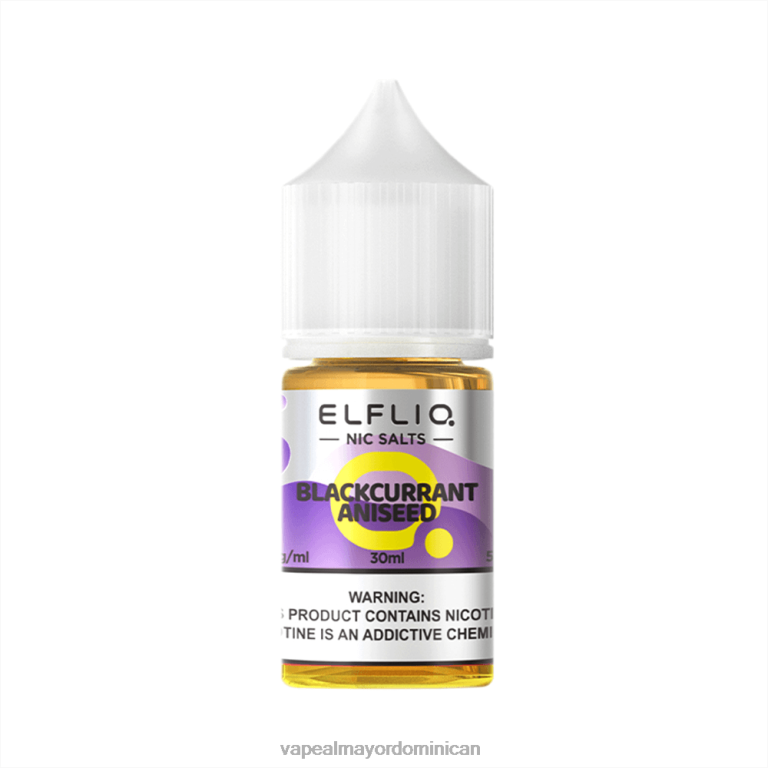 ELFBAR ELFLIQ nic sal 30 ml Aniseed de grosella negra 6FL2B9 Vape Al Mayor Dominican