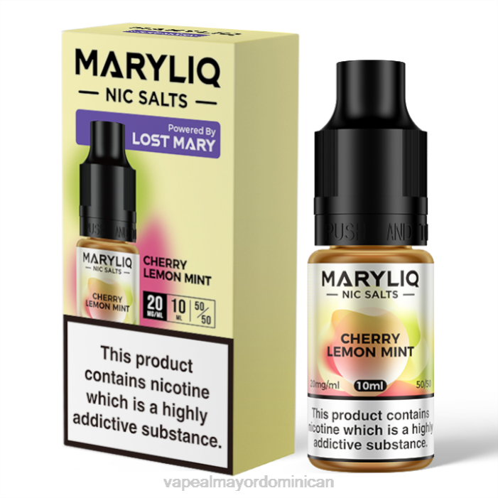 X82D444 - vape desechable cereza limón menta LOST MARY MARYLIQ sales nic - 10ml - 20mg