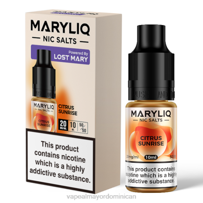 X82D445 - vapeo al por mayor amanecer cítrico LOST MARY MARYLIQ sales nic - 10ml - 20mg