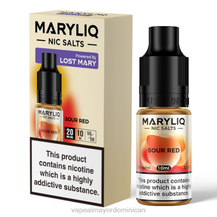 X82D456 - distribuidor vapeo al por mayor rojo agrio LOST MARY MARYLIQ sales nic - 10ml - 20mg