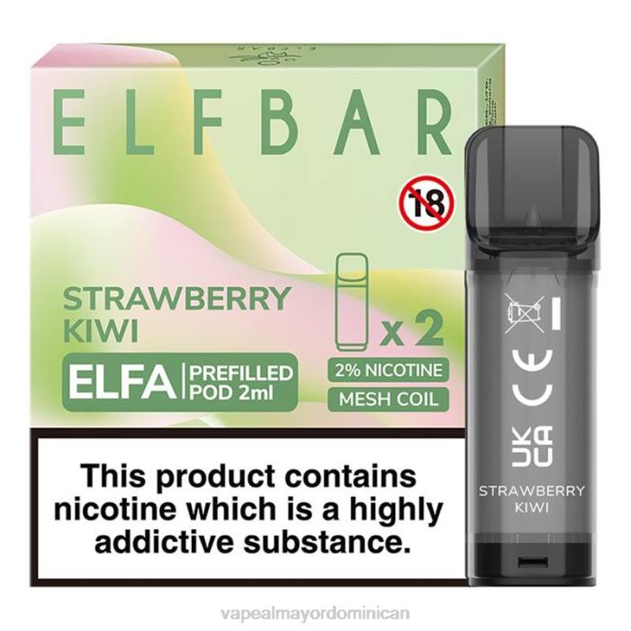 X82D317 - productos de vapeo al por mayor kiwi fresa ELFBAR Elfa cápsula precargada - 2 ml - 20 mg (paquete de 2)