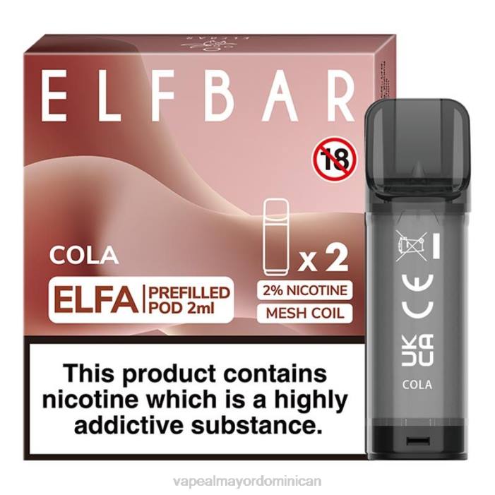 X82D319 - mayorista vape reajuste salarial ELFBAR Elfa cápsula precargada - 2 ml - 20 mg (paquete de 2)