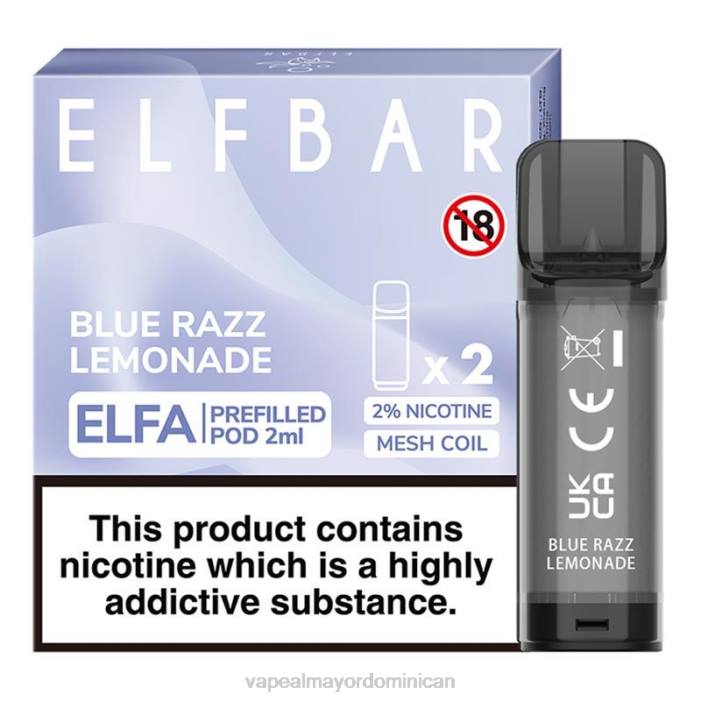X82D327 - productos de vapeo al por mayor limonada azul razz ELFBAR Elfa cápsula precargada - 2 ml - 20 mg (paquete de 2)