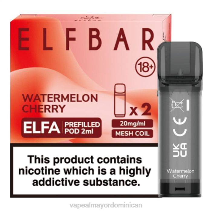 X82D329 - mayorista vape cereza sandia ELFBAR Elfa cápsula precargada - 2 ml - 20 mg (paquete de 2)