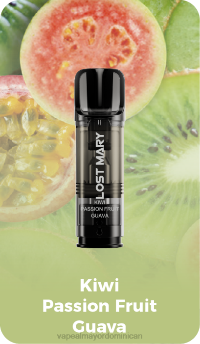 X82D424 - vape desechable kiwi maracuyá guayaba LOST MARY Tappo cápsulas de repuesto precargadas