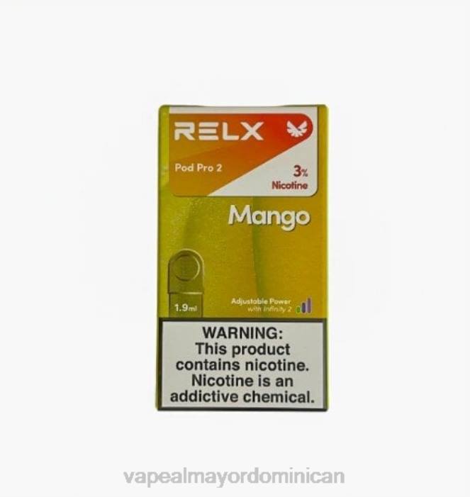 X82D258 - liquido de vape al por mayor en República Dominicana mango RELX Pod Pro 2