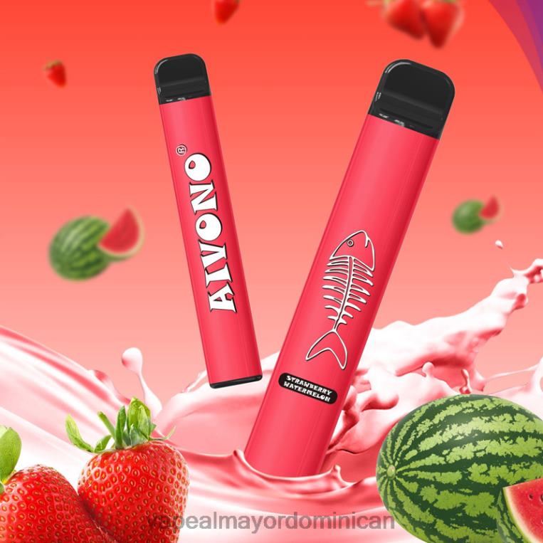 Tienda De Vapeo Al Por Mayor República Dominicana ZFFP0282 Aivono AIM FISHBONE 600 sandia fresa
