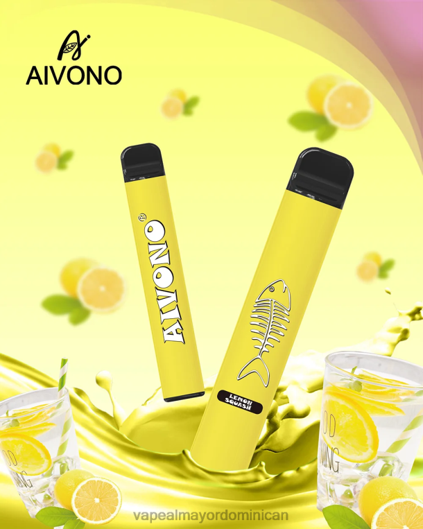 Tienda De Vapeo Al Por Mayor ZFFP0287 Aivono AIM FISHBONE 600 escuadrón limón
