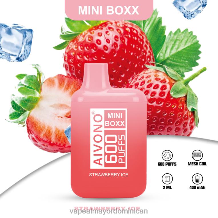 Distribuidor Vapeo Al Por Mayor ZFFP0236 Aivono AIM MINI BOXX 600 hielo de fresa