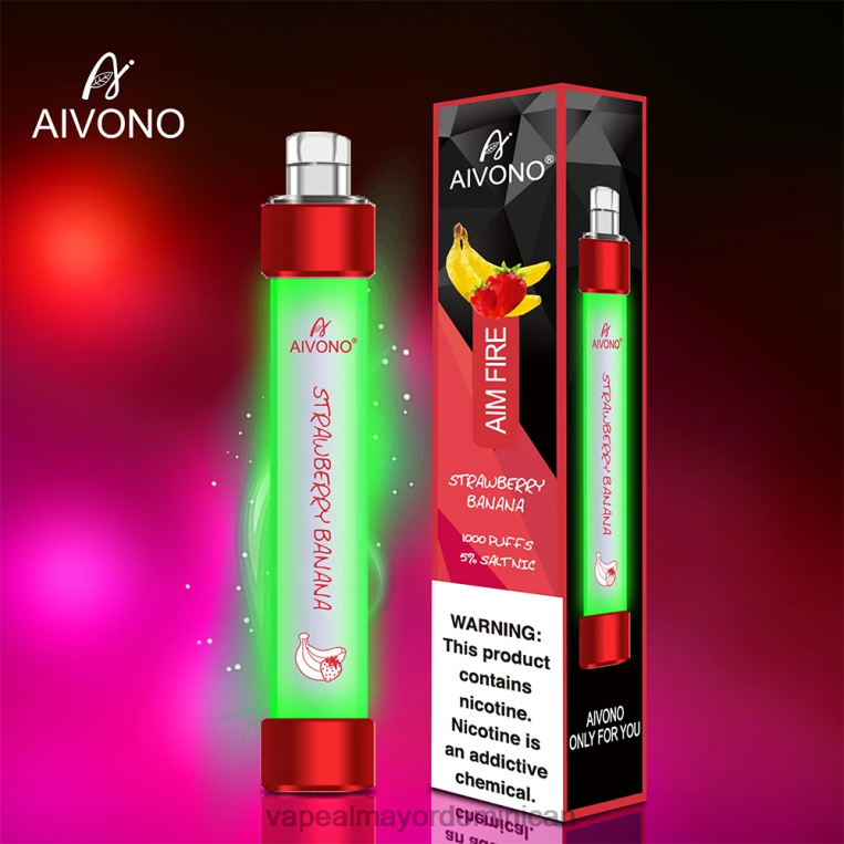 Tienda De Vapeo Al Por Mayor República Dominicana ZFFP0332 Aivono AIM FIRE 1000 plátano fresa