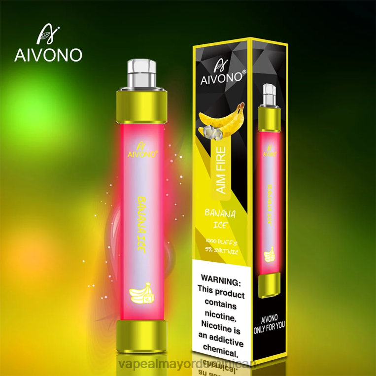 Vape Desechable ZFFP0324 Aivono AIM FIRE 1000 hielo de plátano