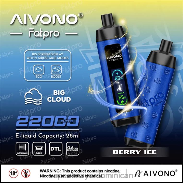 Mayorista Vape ZFFP010 Aivono Fatpro 22000 hielo de baya