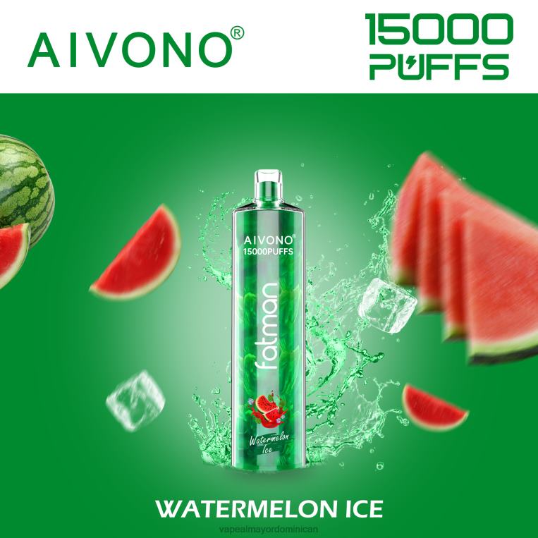 Tienda De Vapeo Al Por Mayor República Dominicana ZFFP012 Aivono FATMAN 15000 hielo de sandia
