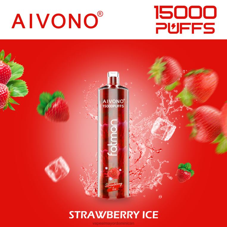 Vape Al Mayor Dominican ZFFP011 Aivono FATMAN 15000 hielo de fresa