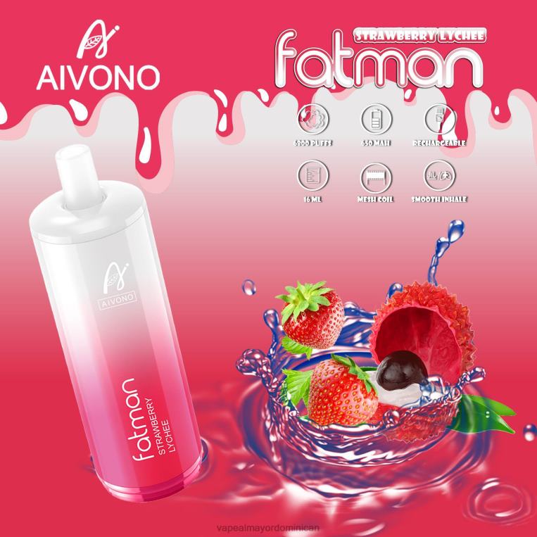 Mayorista Vapeo ZFFP023 Aivono FATMAN 6800 lichi de fresa