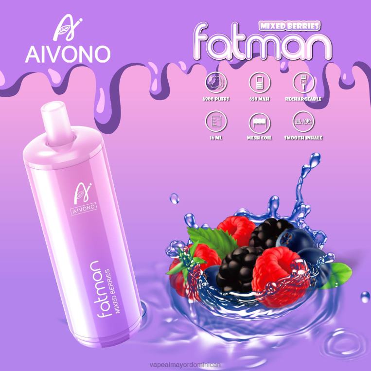 Tienda De Vapeo Al Por Mayor ZFFP027 Aivono FATMAN 6800 bayas mixtas