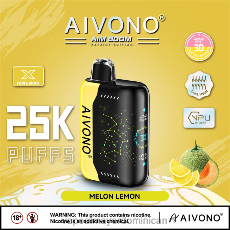 Productos De Vapeo Al Por Mayor ZFFP0348 Aivono AIM BOOM 25000 melon limon