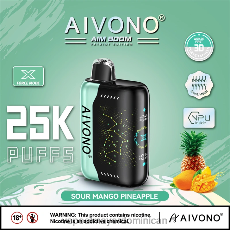 Vape Al Mayor Dominican ZFFP0351 Aivono AIM BOOM 25000 piña mango agria
