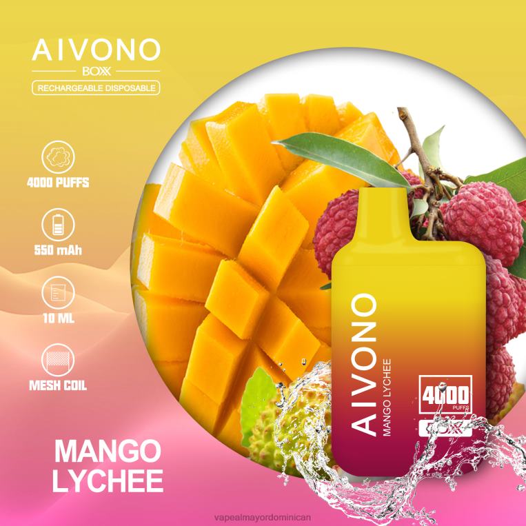 Distribuidor Vapeo Al Por Mayor ZFFP0216 Aivono AIM BOXX 4000 lichi de mango