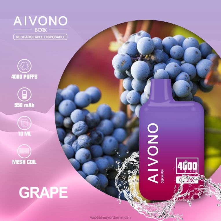 Mayorista Vapeo ZFFP0213 Aivono AIM BOXX 4000 uva