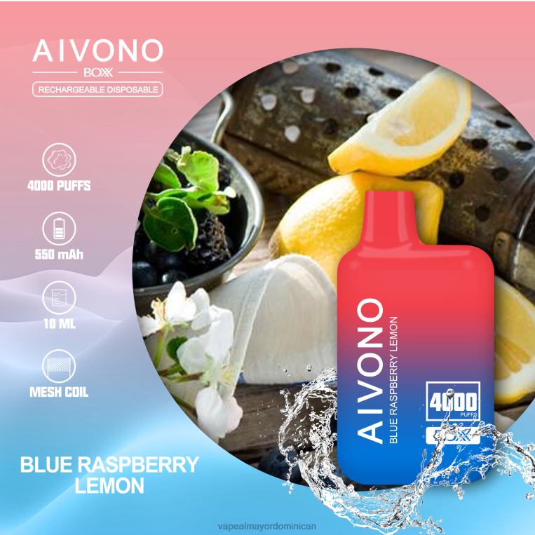 Tienda De Vapeo Al Por Mayor ZFFP0217 Aivono AIM BOXX 4000 limón frambuesa azul