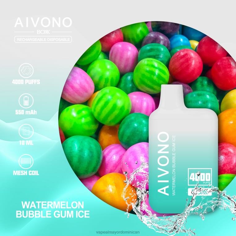 Tienda De Vapeo Al Por Mayor ZFFP0227 Aivono AIM BOXX 4000 sandía chicle hielo