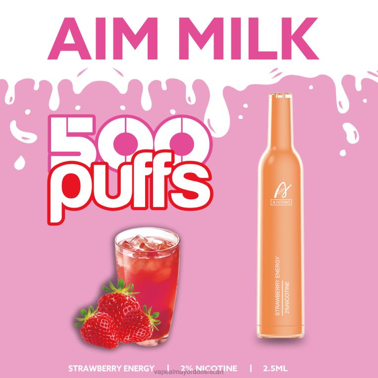 Distribuidor Vapeo Al Por Mayor ZFFP0266 Aivono AIM MILK 500 energía fresa