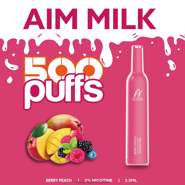 Mayorista Vapeo ZFFP0273 Aivono AIM MILK 500 melocotón de baya