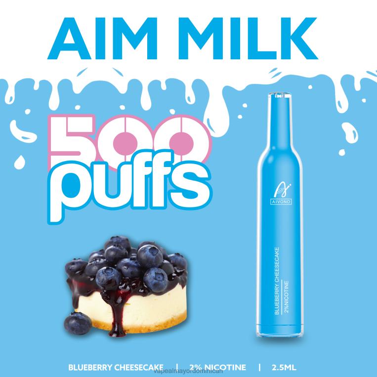 Vape Desechable ZFFP0274 Aivono AIM MILK 500 pastel de queso con arándanos