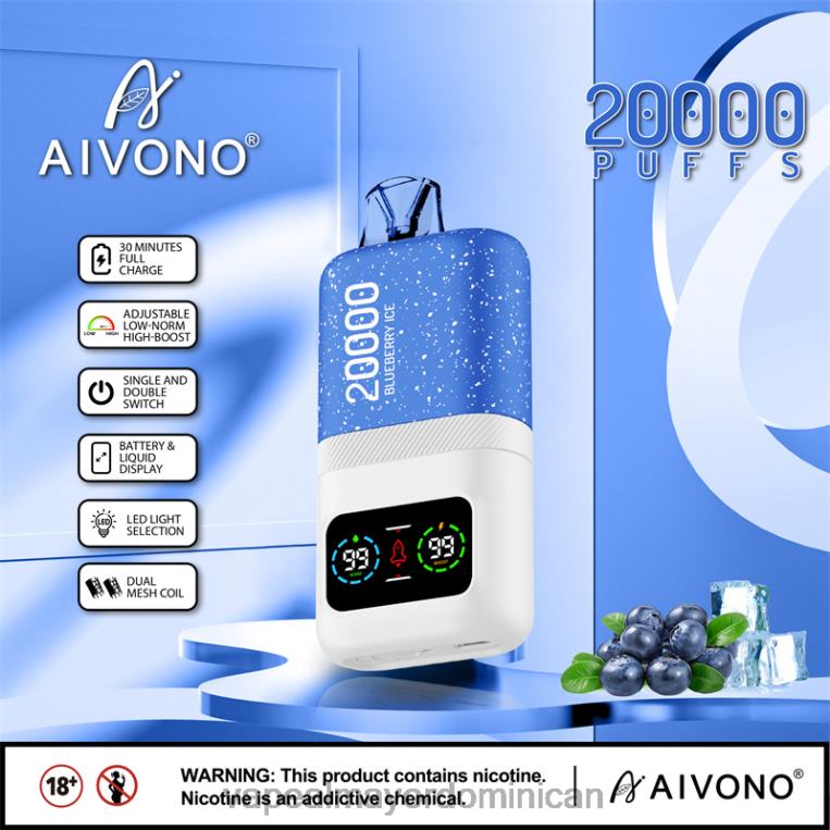 Mayorista Vapeo ZFFP073 Aivono AIM magic 20000 hielo de arándanos