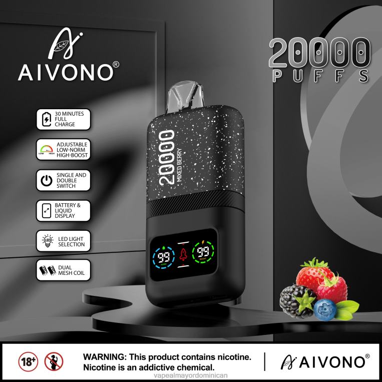 Productos De Vapeo Al Por Mayor ZFFP078 Aivono AIM magic 20000 bayas mixtas