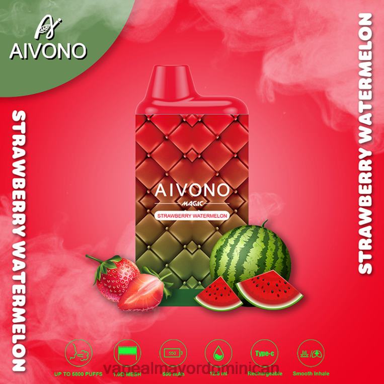 Liquido De Vape Al Por Mayor En República Dominicana ZFFP099 Aivono AIM MAGIC cigarrillo de caja de 5800 bocas sandia fresa