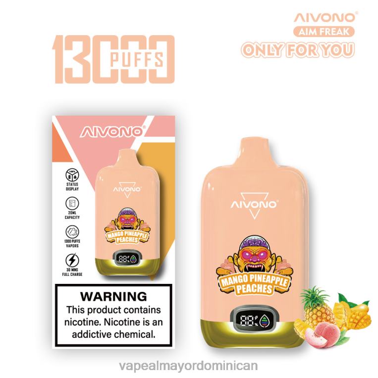 Mayorista Vape ZFFP0250 Aivono AIM FREAK 13000 duraznos mango piña