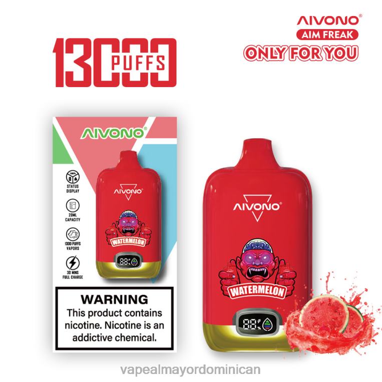 Vape Desechable ZFFP0244 Aivono AIM FREAK 13000 sandía