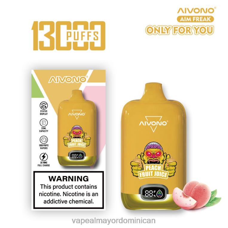 Vapeo Al Por Mayor ZFFP0245 Aivono AIM FREAK 13000 jugo de durazno