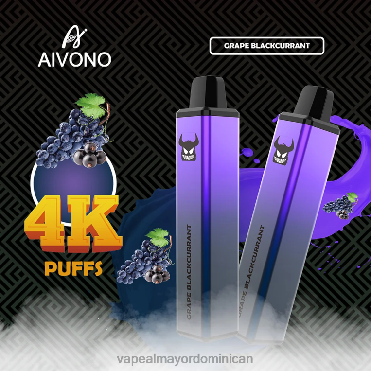 Liquido De Vape Al Por Mayor En República Dominicana ZFFP0259 Aivono AIM FREAK 4000 grosella negra de uva