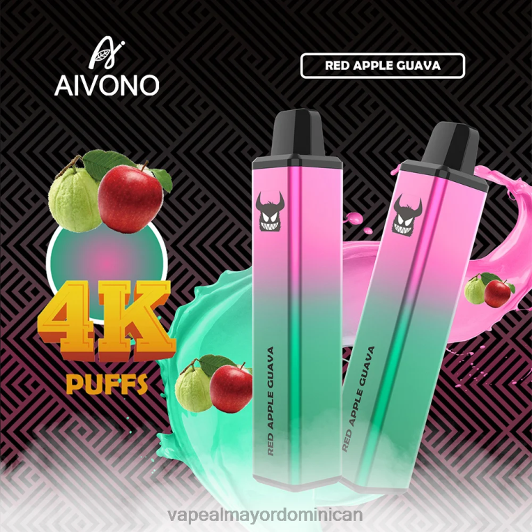 Tienda De Vapeo Al Por Mayor ZFFP0257 Aivono AIM FREAK 4000 guayaba manzana roja
