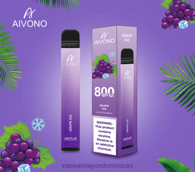 Liquido De Vape Al Por Mayor En República Dominicana ZFFP0179 Aivono AIM PLUS 800 hielo de uva