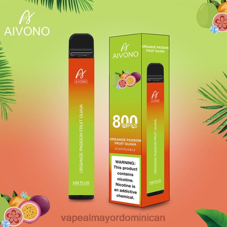 Liquido De Vape Al Por Mayor En República Dominicana ZFFP0189 Aivono AIM PLUS 800 naranja maracuyá guayaba