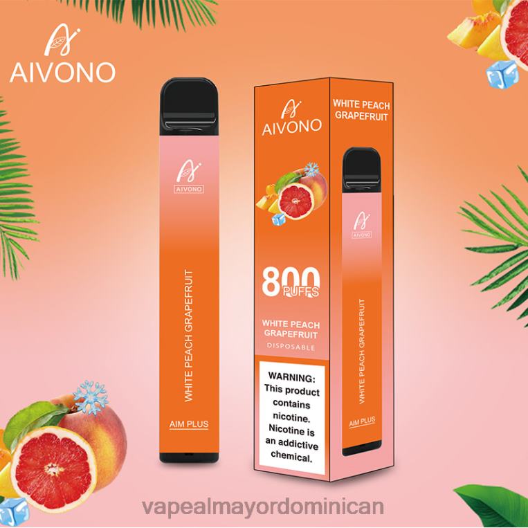 Liquido De Vape Al Por Mayor En República Dominicana ZFFP0199 Aivono AIM PLUS 800 pomelo melocotón blanco