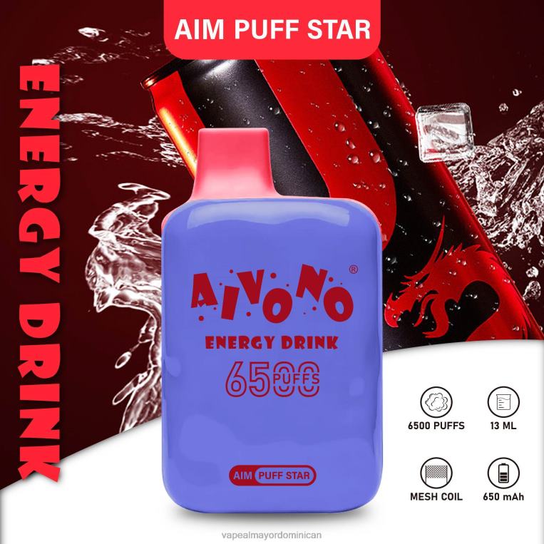 Mayorista Vapeo ZFFP0293 Aivono AIM PUFF STAR 6500 bebida energética