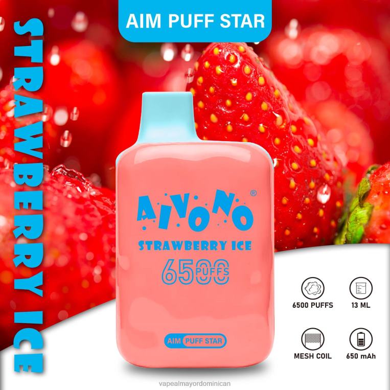 Productos De Vapeo Al Por Mayor ZFFP0288 Aivono AIM PUFF STAR 6500 hielo de fresa