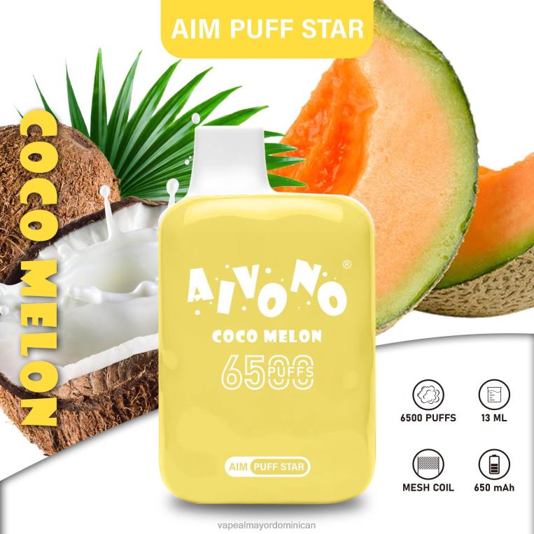 Tienda De Vapeo Al Por Mayor ZFFP0297 Aivono AIM PUFF STAR 6500 cocomelón