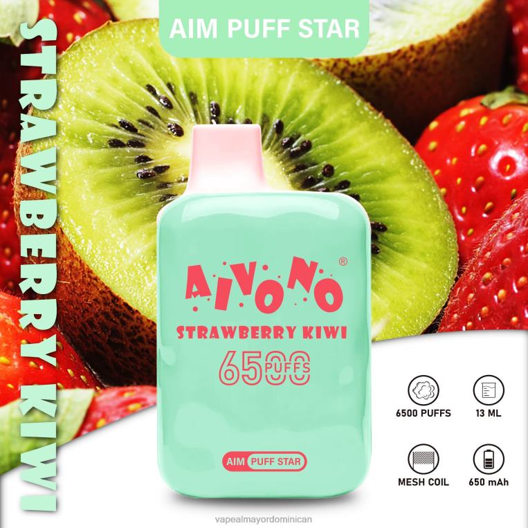 Vape Desechable ZFFP0294 Aivono AIM PUFF STAR 6500 kiwi fresa