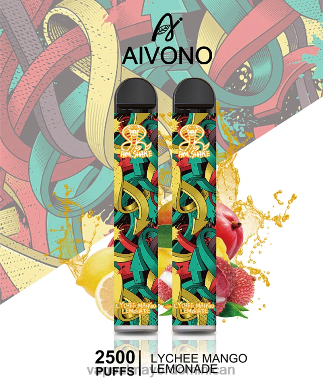 Productos De Vapeo Al Por Mayor ZFFP0308 Aivono AIM SNAKE 2500 limonada de lichi y mango
