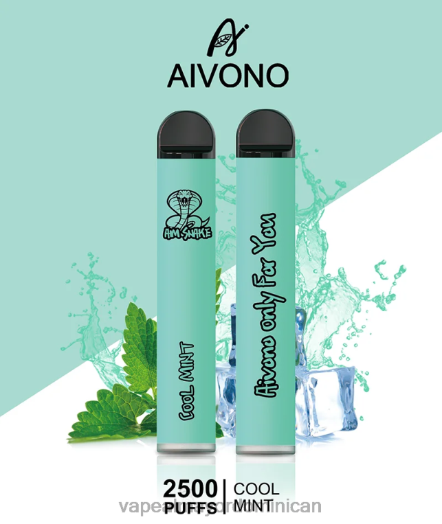 Tienda De Vapeo Al Por Mayor República Dominicana ZFFP0302 Aivono AIM SNAKE 2500 menta fresca