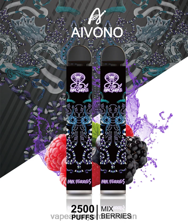 Tienda De Vapeo Al Por Mayor República Dominicana ZFFP0312 Aivono AIM SNAKE 2500 mezclar bayas