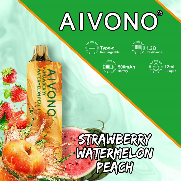 Productos De Vapeo Al Por Mayor ZFFP0108 Aivono AIM GUN 7000 fresa sandia durazno