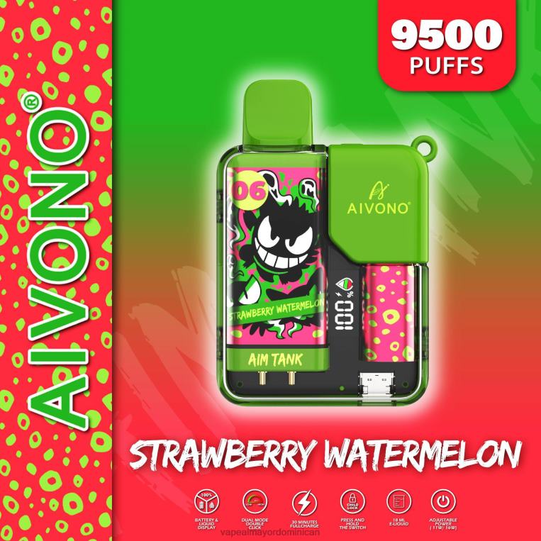 Distribuidor Vapeo Al Por Mayor ZFFP046 Aivono AIM TANK 9500 sandia fresa